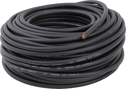 Batteriekabel | Schwarz | 1 x 25mm² | PVC | 500m