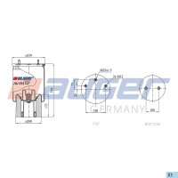 Luftfederbalg, Komp. Typ mit Kunst.Kolb. p.f. Trailer