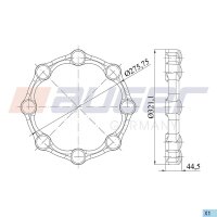 Radmuttersicherung SW 32mm 8 Loch