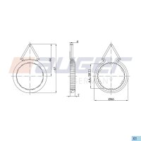 Radmutterindikator gelb SW 33mm