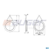 Radmutterindikator gelb SW 32mm