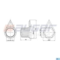 Radmutterindikator grau SW 33mm