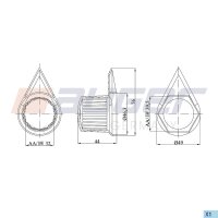 Radmutterindikator grau SW 32mm