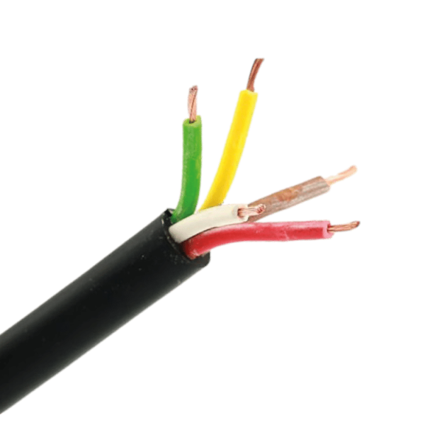5-adriges Kabel | 1,00mm² | braun-rot-gelb-grün-weiß | 50m