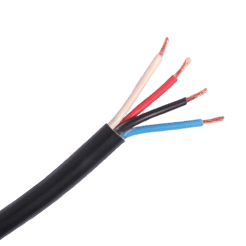 4-adriges Kabel | 1,50mm² | schwarz-rot-weiß-blau | 50m