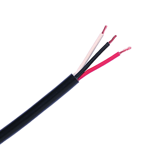 3-adriges Kabel | 0,75mm² | schwarz-rot-weiß | 50m