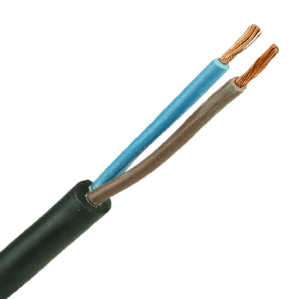 2-adriges Kabel | 1,00mm² | braun-blau | rund | 100m