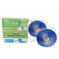 Plum QuickSoft Bandagerollen (Pflastertape) / blau, 2Stk