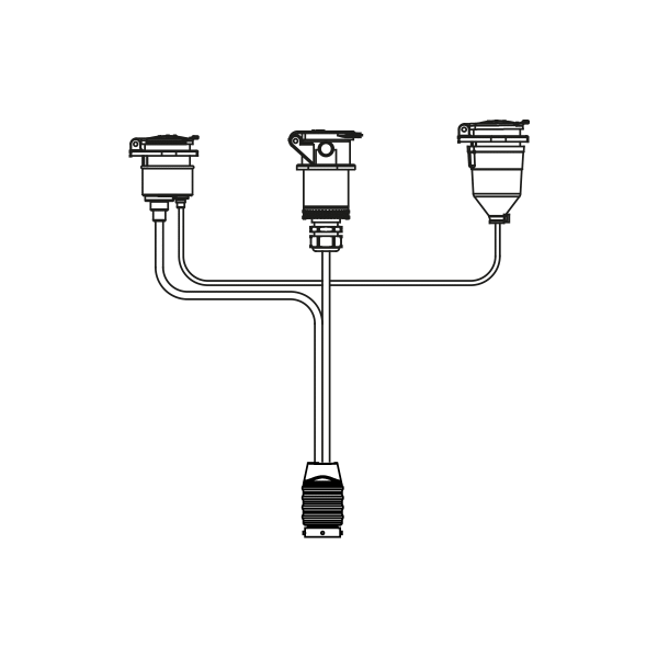 Frontkabel 15P | 24N | 24S, 150cm Kabel mit 15P Bajonett