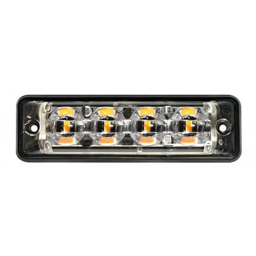 Ultraflache Slimline LED Blitzer 4 LEDs | R65 | gelb | 10-30v | S11F4002