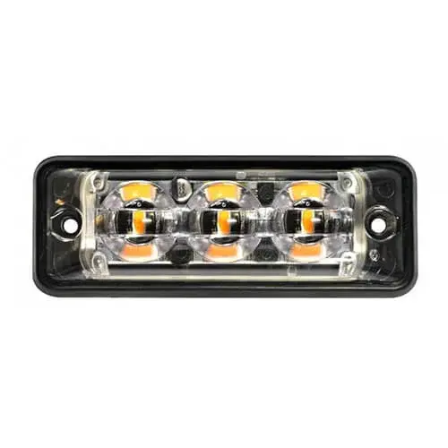 Ultraflache Slimline LED Blitzer | 3 LEDs | Gelb | 10-30v | S11F3003
