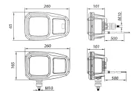 LED Hauptscheinwerfer rechts, 10-30v, 6-PIN DT-Stecker, NICHT beheizte Linse | HL-102NHDT6