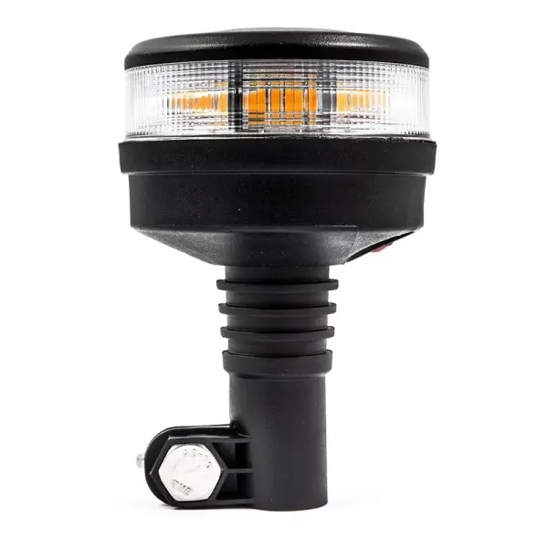 LED R65 Rundumleuchte gelb mit klarer Linse | 12-24v | DIN-Sockel | S07ZL602AC