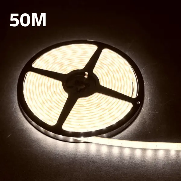 LED-Streifen 50m Rolle / 12v / 1200lm pro Meter / 4000K / IP68