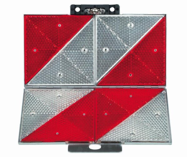 Prismen Parkwarntafel ,Alu , linksweisend / 285 x 285 mm