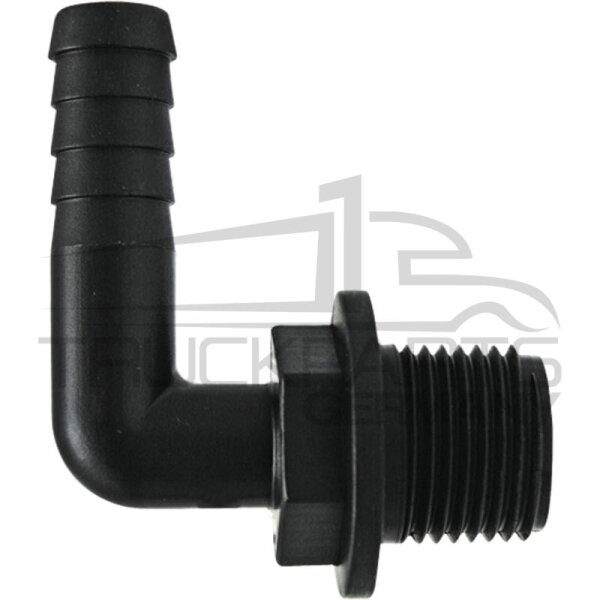 Schlauchtülle 90°, Ø 13mm x AG 1/2"