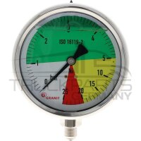 Manometer Ø100mm 0-5-25bar unten1/4"