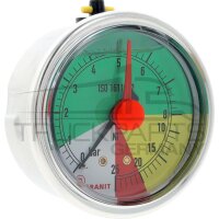 Manometer 0-8-25 bar rückseitig 1/4"