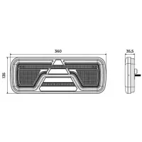 LED Neon Rücklicht links 12-24v 8-PIN| VC-2001B8.1
