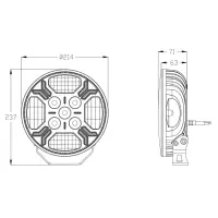 LED Ypsilon 9LED gelb-weiß mit Blitzer 7850lm - 3m Kabel | WD-12078.1