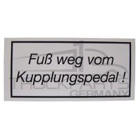 Fuß weg vom Kupplungspedal