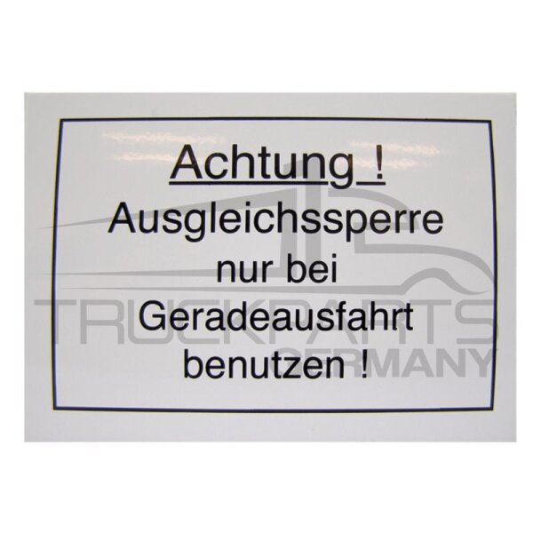 Achtung! Ausgleichsperre