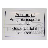 Achtung! Ausgleichsperre