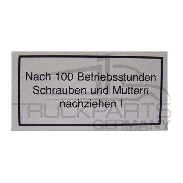 Nach 100 Betriebsstunden...