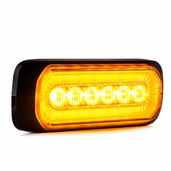 LED Blitzer R65 + Halo-Ring, gelb 12-24v