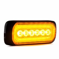 LED Blitzer R65 + Halo-Ring, gelb 12-24v