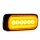 LED Blitzer R65 + Halo-Ring, gelb 12-24v