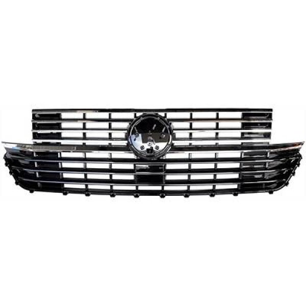 Designgrill Vw T6.1 19-24 Schwarz Glanz/Chrom