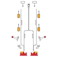 Kabelbaum 5-polig, 9,0m lang mit 6,5m DC-Kabel &...