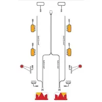 Kabelbaum 5-polig, 4,0m lang mit 2m DC-Kabel & 7-polig