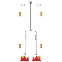 Kabelbaum 5-polig, 4,0m lang ohne DC-Kabel mit 7-polig