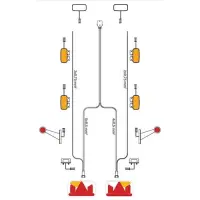 Kabelbaum 5-polig, 15,0m lang mit 6,0m DC-Kabel &...