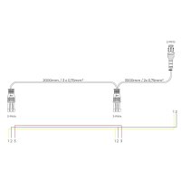 Y-Kabel SuperSeal für Blitzer 1x 2-PIN | 2x 3-PIN