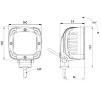 LED Arbeitsscheinwerfer ADR | 1700 Lumen | Multispannung...