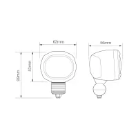 LED RED Line Arbeitsscheinwerfer | 6 Watt | 10-80v | 62RP6BM