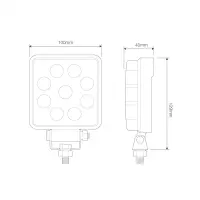 LED Arbeitsscheinwerfer | 13,5 Watt | 1710 Lumen | 9-36v | eingebautes SuperSeal | 10015BMP