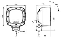 LED Arbeitsscheinwerfer Spotbeam 38W - 4100lm 12-36v eingebauter DT-Stecker | WS-3841DT