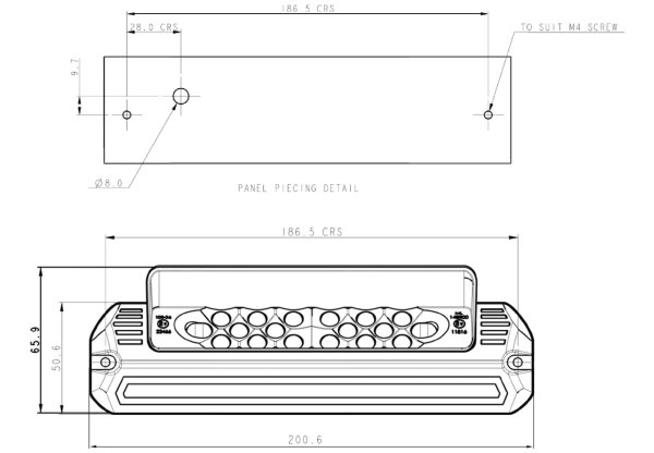 LED ADR ECE-R23 Unterwasser Arbeitsscheinwerfer 940lm 12-24v