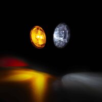 LED dunkle Begrenzungsleuchte rechts rot-weiß-gelb 12-24v 50cm Kabel