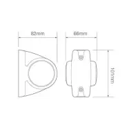 LED Begrenzungsleuchte mit kurzem Griff | 12-24v | 20cm. Kabel | 1004RWM