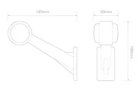 Links | LED Begrenzungsleuchte | abgewinkelter Griff |...