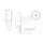 Links | LED Begrenzungsleuchte | abgewinkelter Griff | 12-24v | 0,75mm². Stecker | M10BV-311RW