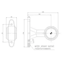 LED Begrenzungsleuchte | gerader Stahl | 12-24v | 1,5mm². Stecker | M10BV-220RW