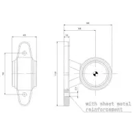 LED Begrenzungsleuchte mit kurzem Griff | 12-24v | 1,5mm². Stecker | M10BV-120RW