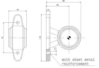 LED Begrenzungsleuchte mit kurzem Griff | 12-24v | 0,75mm². Stecker | M10BV-110RW