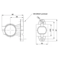 Rechts | LED Begrenzungsleuchte | kurzer Griff | 12-36v | 1.5mm². Stecker | M10BV-922RWA